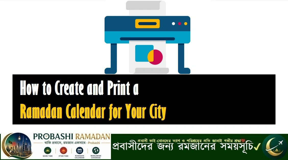 How to create and print a Ramadan calendar